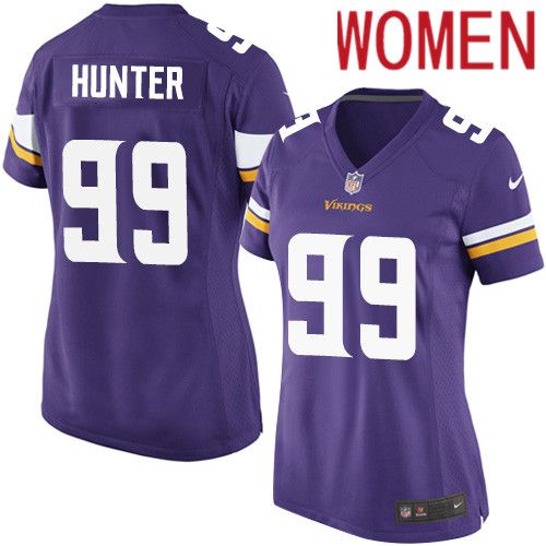 Women Minnesota Vikings 99 Danielle Hunter Nike Purple Game Player NFL Jersey